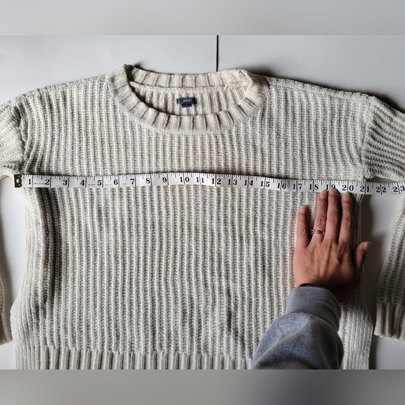 Aerie Crean Chenille Knit Textured Long Sleeve Pullover Sweater - Picture 5 of 10